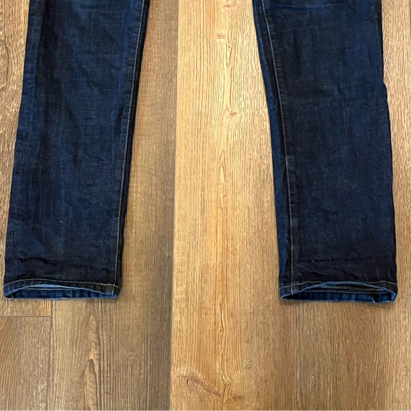 TAYLOR STITCH Selvedge Denim Blue Jeans Mens 32x33 Dark Wash SLIM Fit Button Fly - Picture 10 of 16